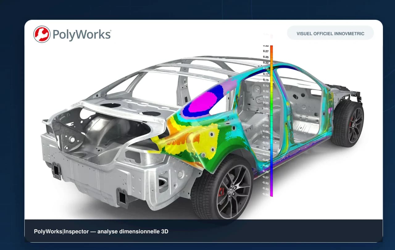 Analyse dimensionnelle 3D d’une caisse automobile dans PolyWorks Inspector