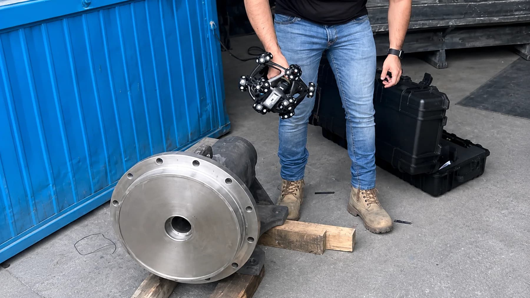 Acquisition 3D d’une pièce industrielle réelle avec un scanner optique